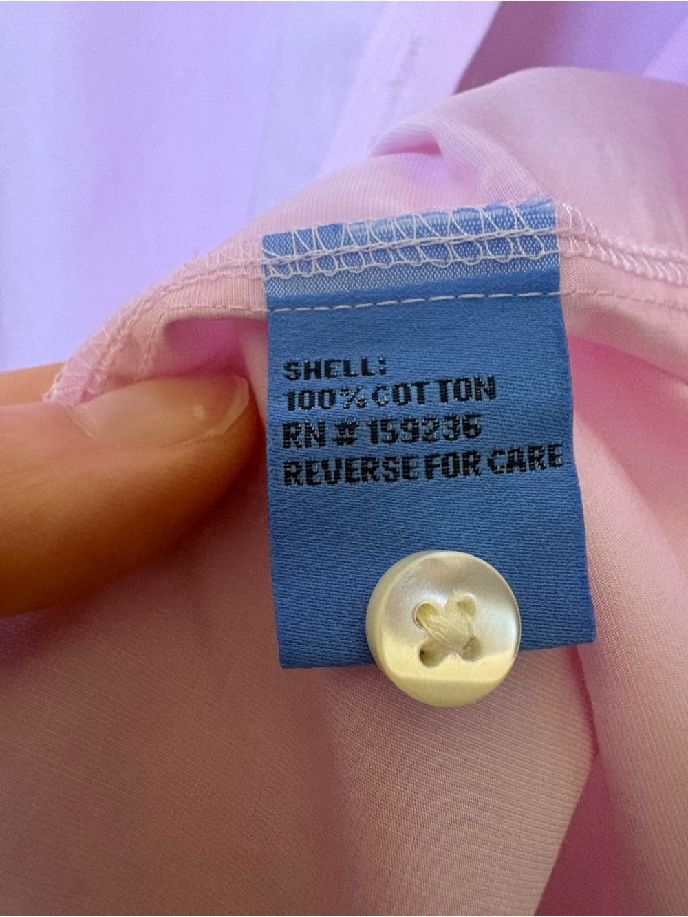 J. McLaughlin Sloane Shirt Light Pink 100% Cotton Button Down Wide Cuffs - Picture 6 of 8
